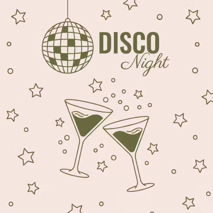 Behang - Feest - Disco - Drank - Illustratie - Groen