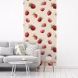 Framboos - Stippen - Rood fotobehang vinyl groot 64 -woonkamer