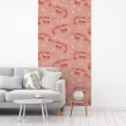 Garnalen - Stippen - Roze fotobehang vinyl groot 64 -woonkamer