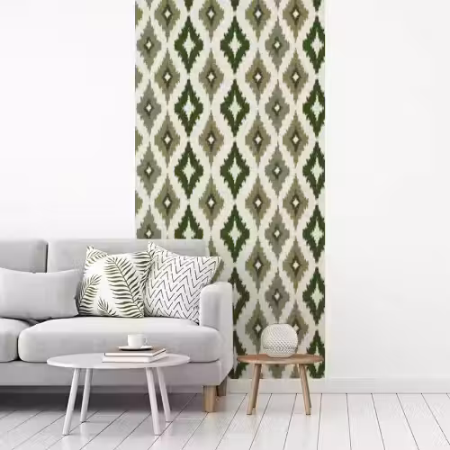Geografisch - Ruitmotief - Groen fotobehang vinyl groot 64 -woonkamer