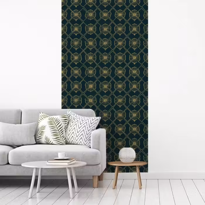 Geometrisch - Elegant - Groen fotobehang vinyl groot 64 -woonkamer