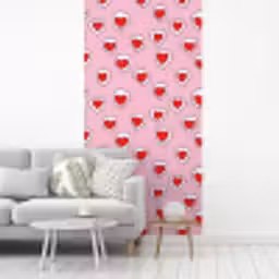 Hartjes - Patroon - Rood fotobehang vinyl groot 64 -woonkamer