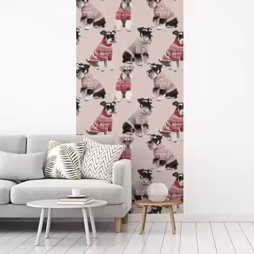 Honden - Truien - Rood fotobehang vinyl groot 64 -woonkamer