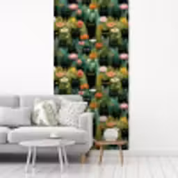 Katten - Bloemen - Kleurrijk fotobehang vinyl groot 64 -woonkamer