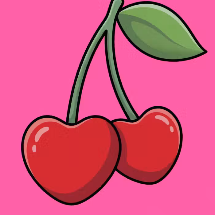Behang - Kers - Roze - Fruit