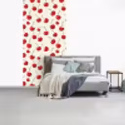 Kersen - Minimalistisch - Rood fotobehang vinyl groot 64 -slaapkamer