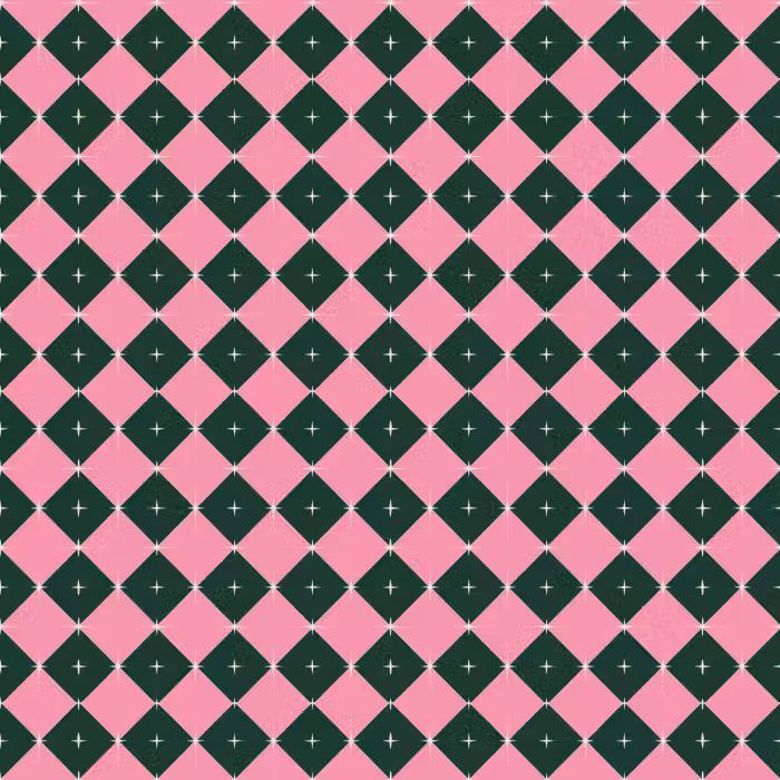 Behang - Kerst - Roze - Groen - Ster