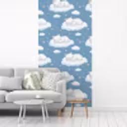 Kitten - Wolken - Blauw fotobehang vinyl groot 64 -woonkamer