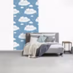 Kitten - Wolken - Blauw fotobehang vinyl groot 64 -slaapkamer