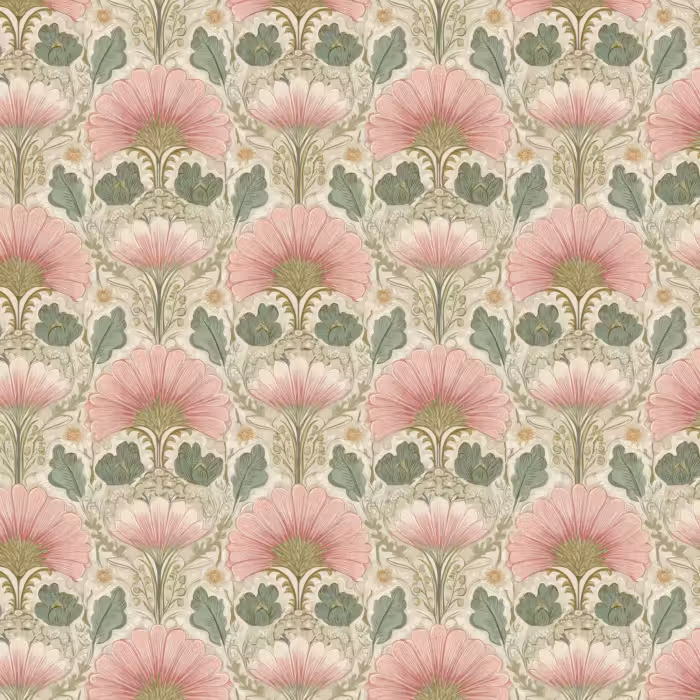 Behang - Klassiek - Patroon - Roze