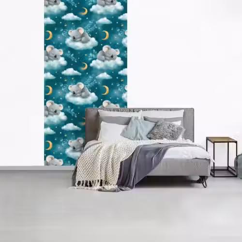 Koala's - Betoverend - Blauw fotobehang vinyl groot 64 -slaapkamer
