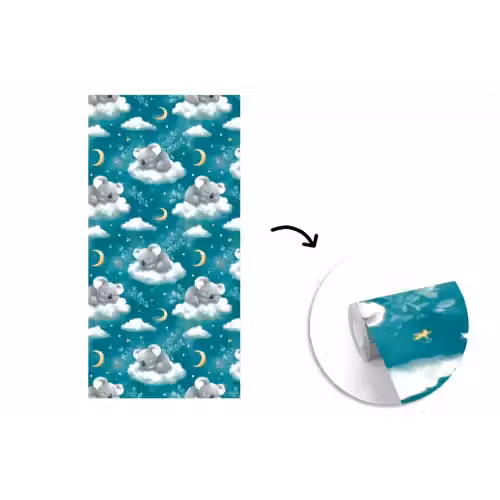 Koala's - Betoverend - Blauw fotobehang vinyl groot 64 -3d
