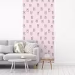 Konijnen - Minimalistisch - Roze fotobehang vinyl groot 64 -woonkamer