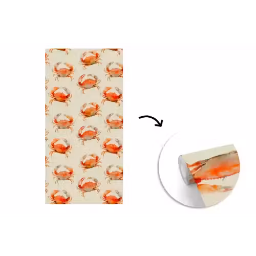 Krabben - Patroon - Oranje fotobehang vinyl groot 64 -3d