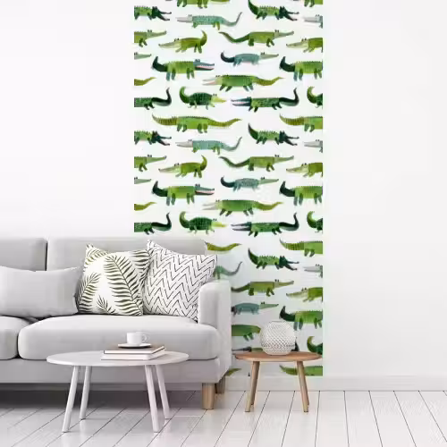 krokodillen - Speels - Groen fotobehang vinyl groot 64 -woonkamer