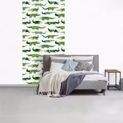 krokodillen - Speels - Groen fotobehang vinyl groot 64 -slaapkamer