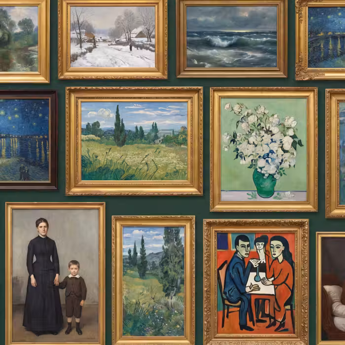 Behang - Kunst - Schilderijen - Collectie - Klassiek - Groen