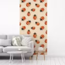 Lieveheersbeestjes - Patroon - Rood fotobehang vinyl groot 64 -woonkamer
