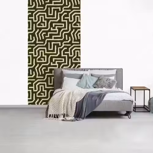Lijnen - Abstract - Groen fotobehang vinyl groot 64 -slaapkamer