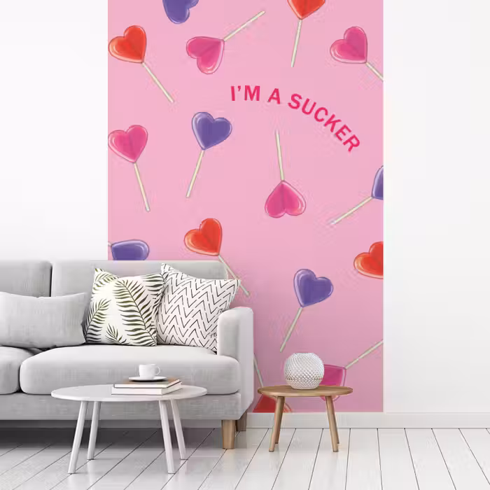 Behang - Lolly - Valentijn - Illustratie - Snoep