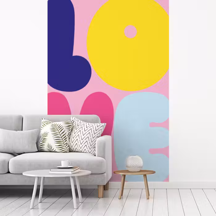 Behang - Love - Valentijn - Kleurrijk