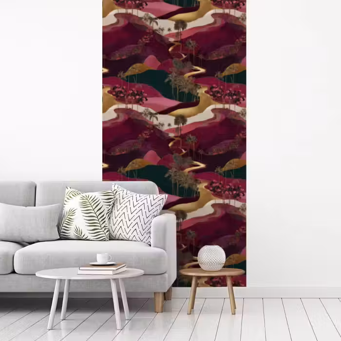 Magisch - Palmbomen - Goud fotobehang vinyl groot 64 -woonkamer