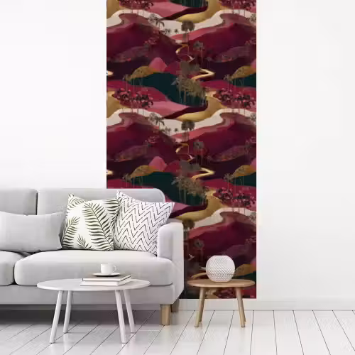 Magisch - Palmbomen - Goud fotobehang vinyl groot 64 -woonkamer