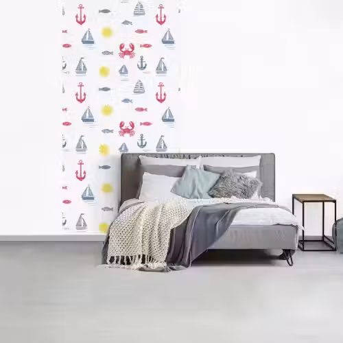 Nautisch - Illustraties - Kleurrijk fotobehang vinyl groot 64 -slaapkamer