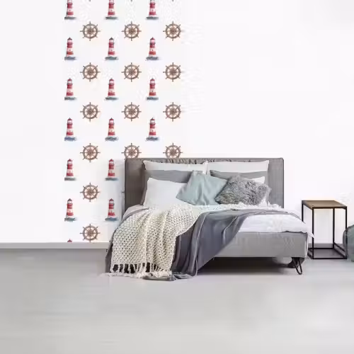 Nautisch - Klassiek - Rood fotobehang vinyl groot 64 -slaapkamer
