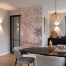 Nostalgisch - Reigers - Roze Behang Vlies klein -sfeer3