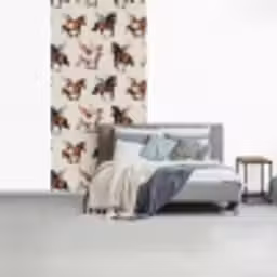 Paarden - Vleugels - Kleurrijk fotobehang vinyl groot 64 -slaapkamer