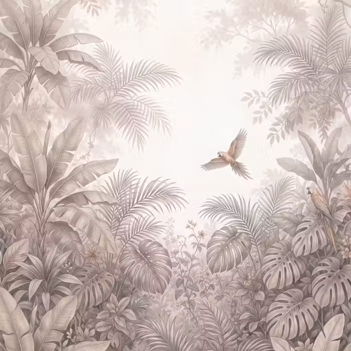 Behang - Papagaai - Jungle - Tropisch