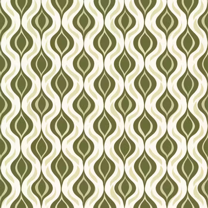 Behang - Patroon - Retro - Groen