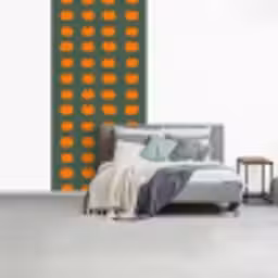 Pompoen - Patroon - Oranje fotobehang vinyl groot 64 -slaapkamer