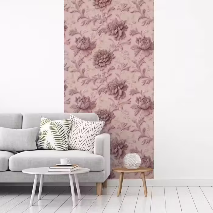 Reliëf - Pioenrozen - Roze fotobehang vinyl groot 64 -woonkamer