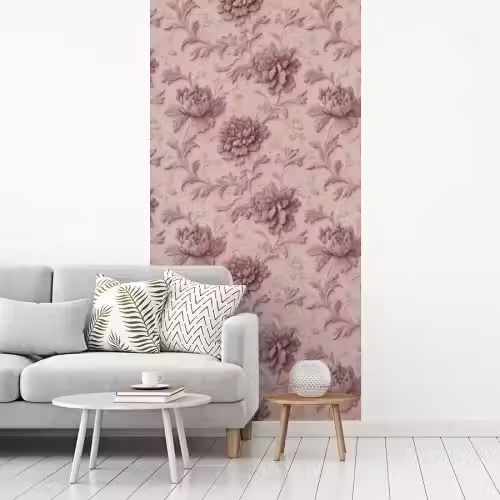 Reliëf - Pioenrozen - Roze fotobehang vinyl groot 64 -woonkamer