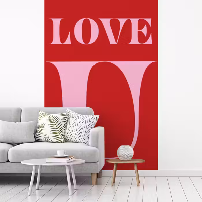 Behang - Rood - Love - Valentijn - Roze