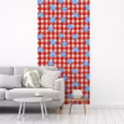 Ruit - Sterren - Rood fotobehang vinyl groot 64 -woonkamer