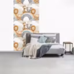 Safari - Regenboog - Kleurrijk fotobehang vinyl groot 64 -slaapkamer