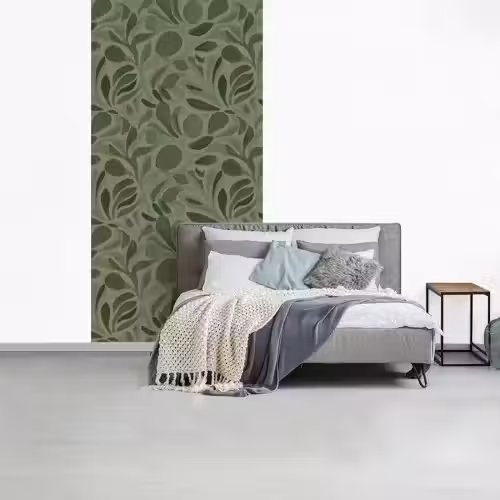 Sereen - Bladeren - Groen fotobehang vinyl groot 64 -slaapkamer