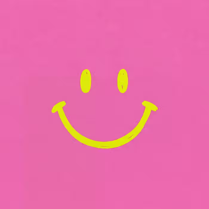 Behang - Smiley - Vrolijk - Roze