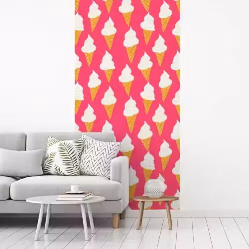 Softijs - Horentje - Roze fotobehang vinyl groot 64 -woonkamer