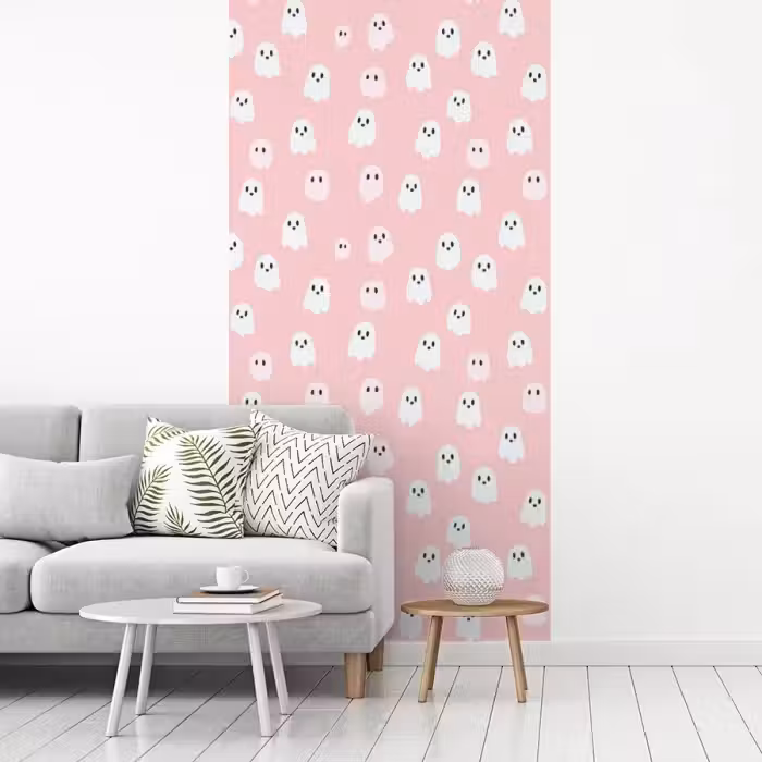 Spookjes - Patroon - Roze fotobehang vinyl groot 64 -woonkamer