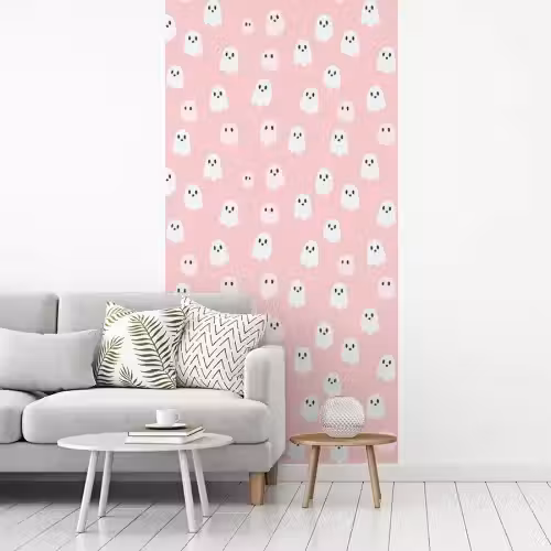 Spookjes - Patroon - Roze fotobehang vinyl groot 64 -woonkamer