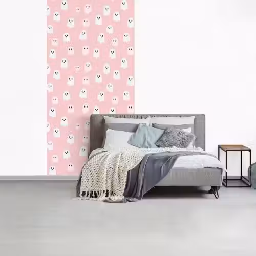 Spookjes - Patroon - Roze fotobehang vinyl groot 64 -slaapkamer