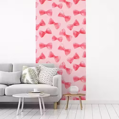 Strikken - Aquarel - Roze fotobehang vinyl groot 64 -woonkamer