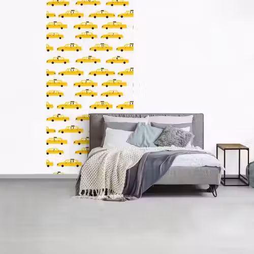 Taxi - Iconisch - Geel fotobehang vinyl groot 64 -slaapkamer
