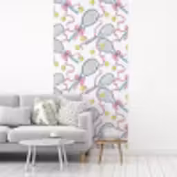 Tennis - Strikken - Kleurrijk fotobehang vinyl groot 64 -woonkamer
