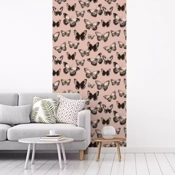 Tijdloos - Vlinders - Perzik fotobehang vinyl groot 64 -woonkamer