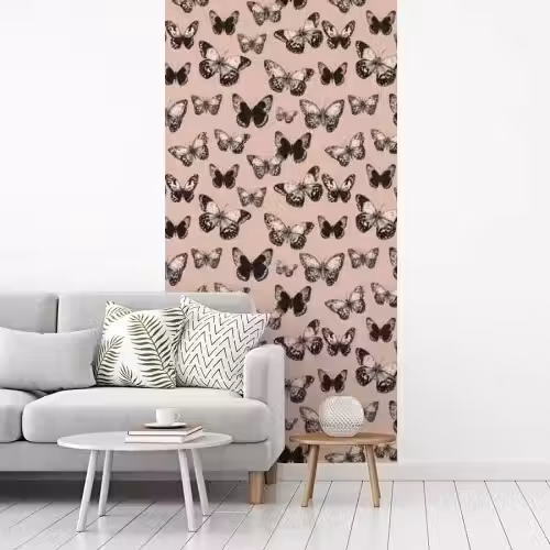 Tijdloos - Vlinders - Perzik fotobehang vinyl groot 64 -woonkamer